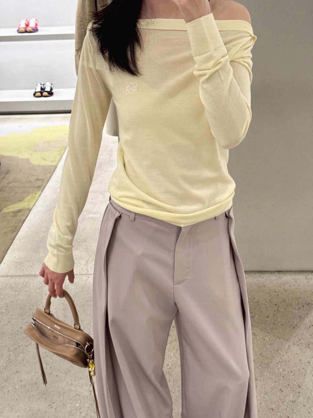 26FW New Boat-Neck Knit Top 💛🖤