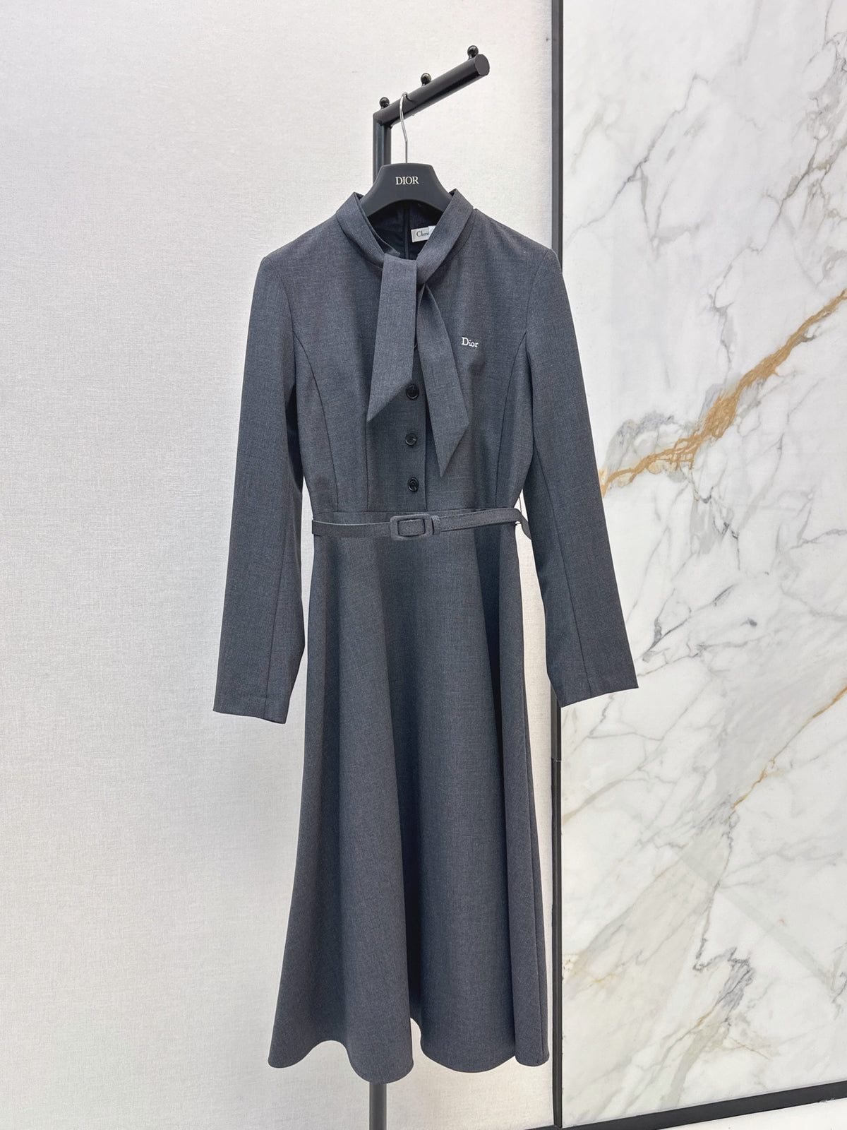 26FW New Long Dress with Ribbon Detail 🖤