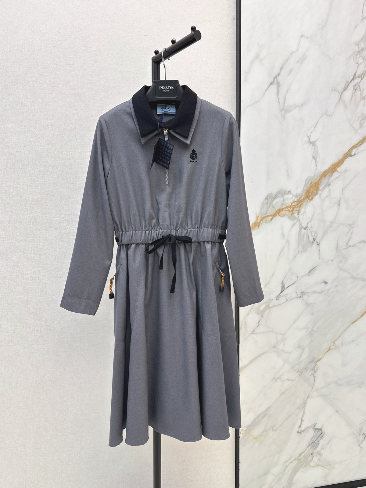 26FW New Collared Long Dress 🩶🖤