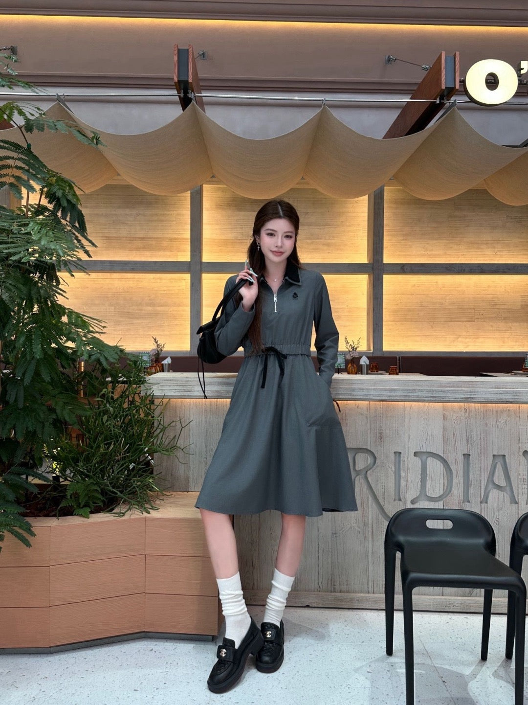 26FW New Collared Long Dress 🩶🖤