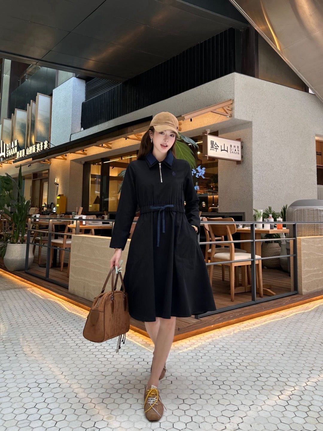 26FW New Collared Long Dress 🩶🖤