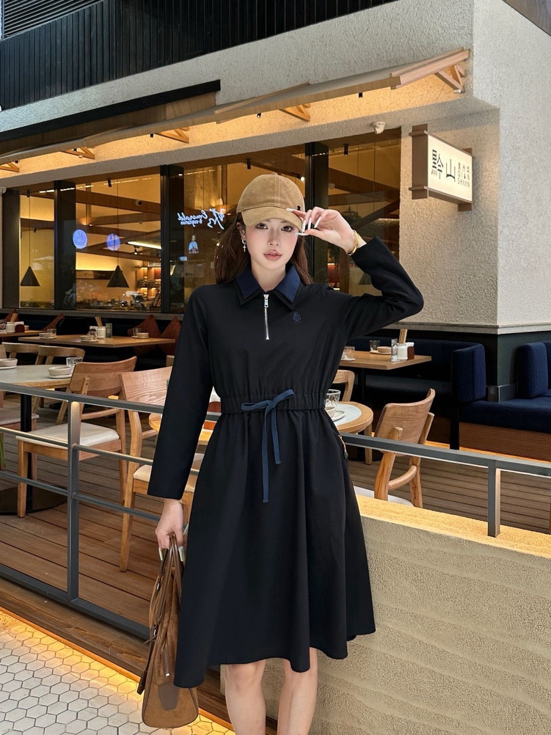 26FW New Collared Long Dress 🩶🖤