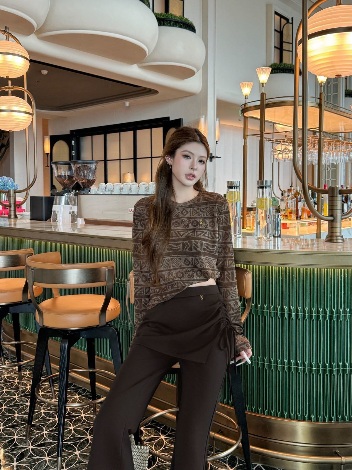 26FW New Faux-Layered Skort 🤎🖤