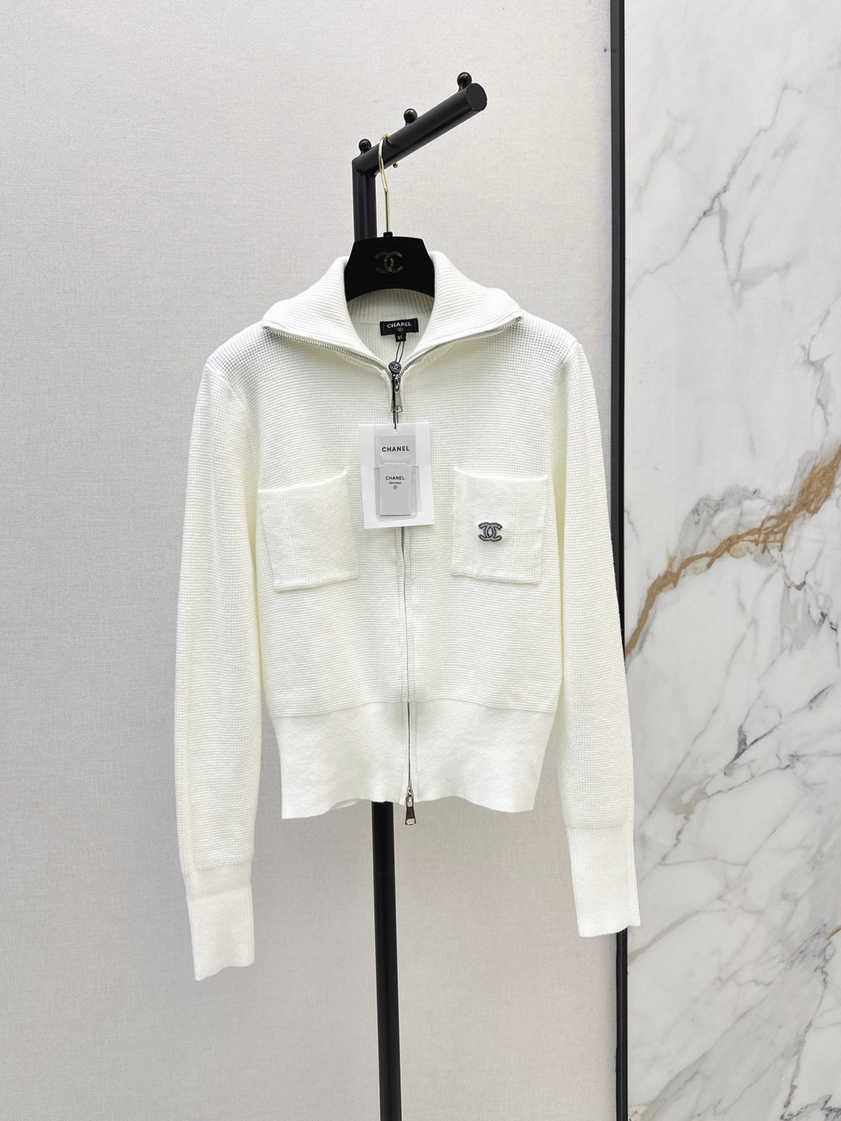 26FW New Collared Double-Zip Knit Cardigan 🤍🤎