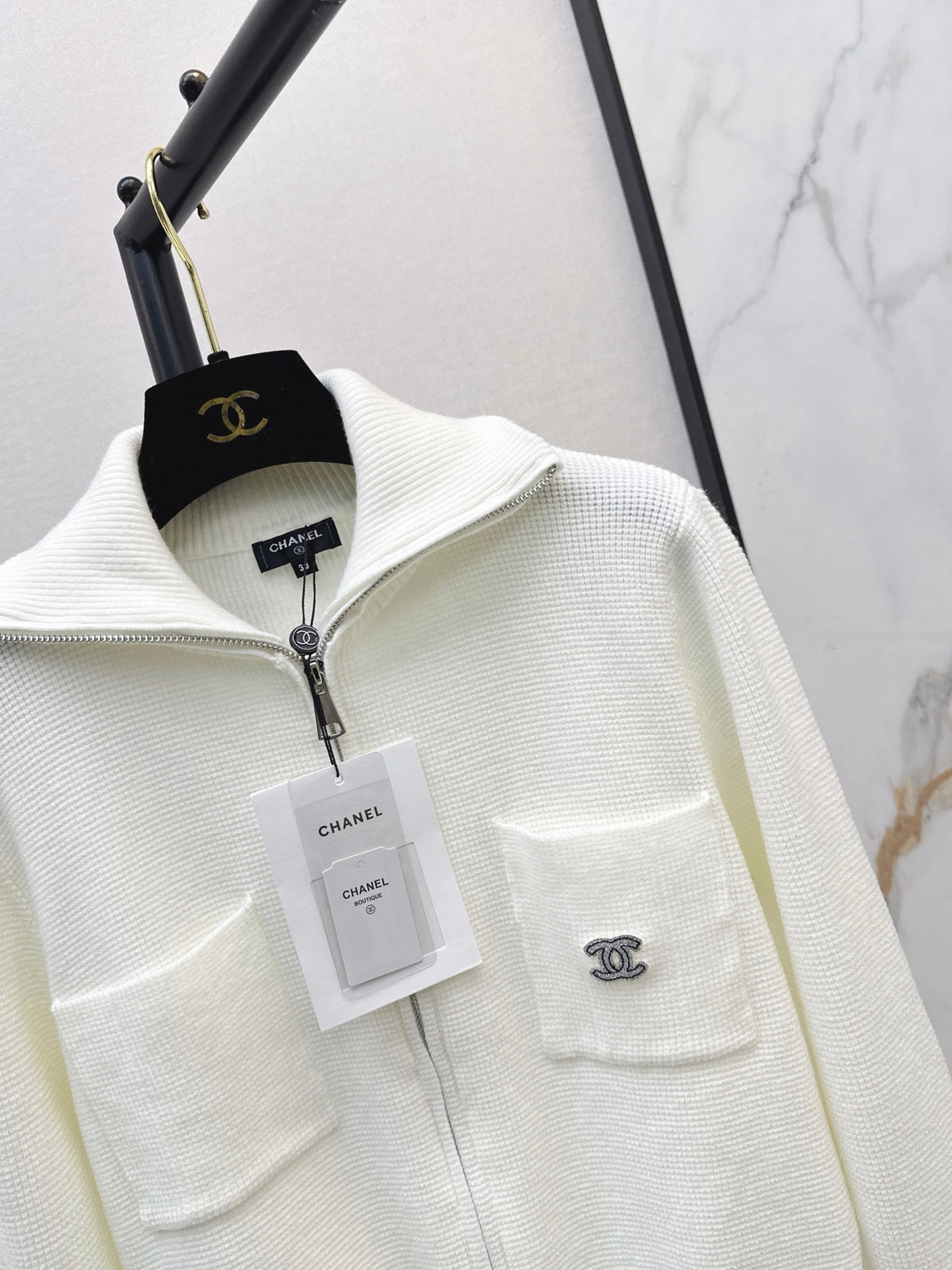 26FW New Collared Double-Zip Knit Cardigan 🤍🤎