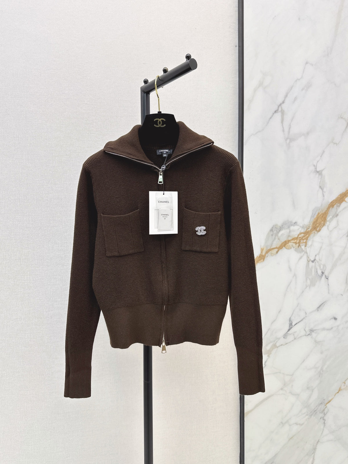 26FW New Collared Double-Zip Knit Cardigan 🤍🤎