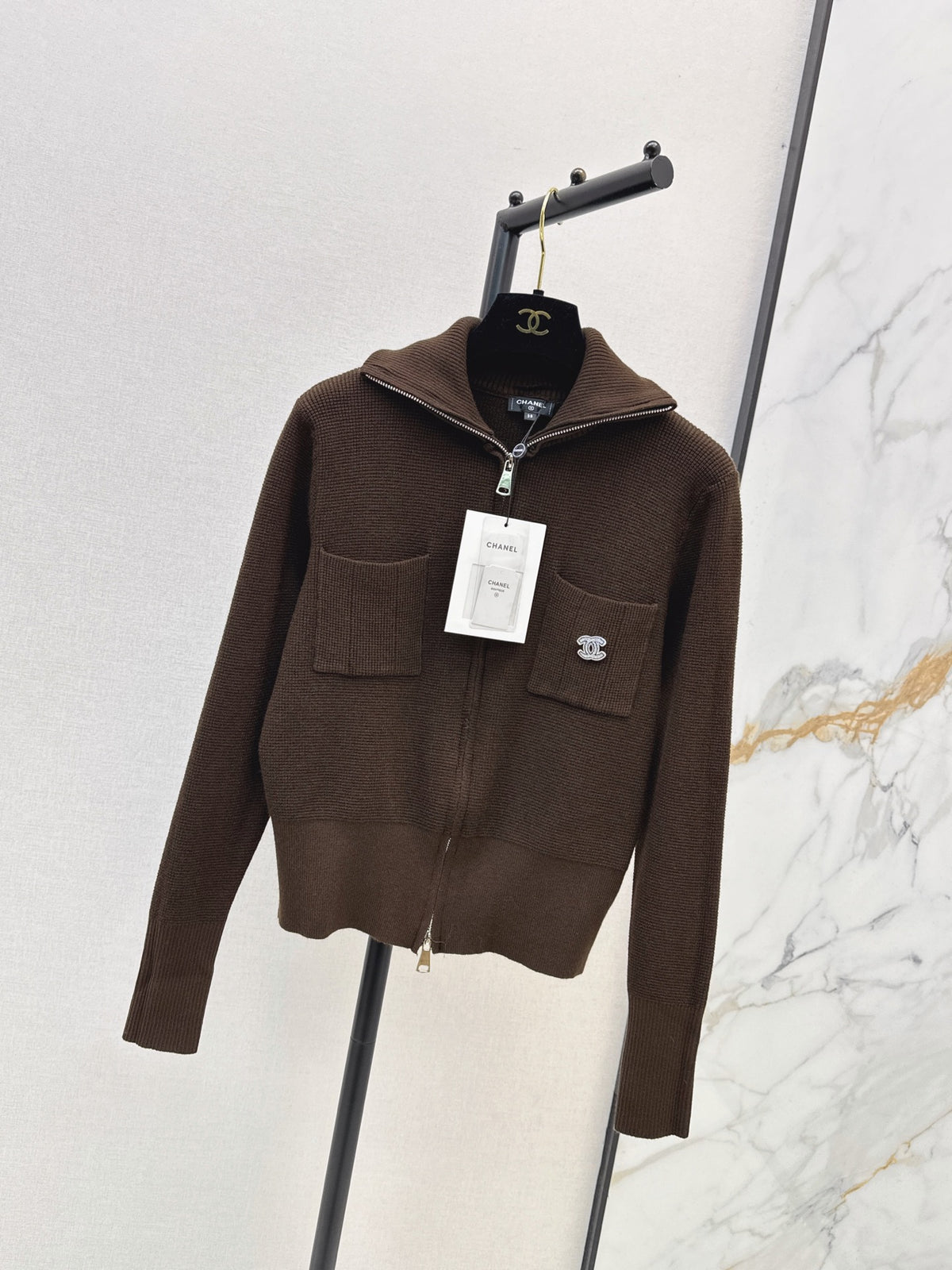26FW New Collared Double-Zip Knit Cardigan 🤍🤎