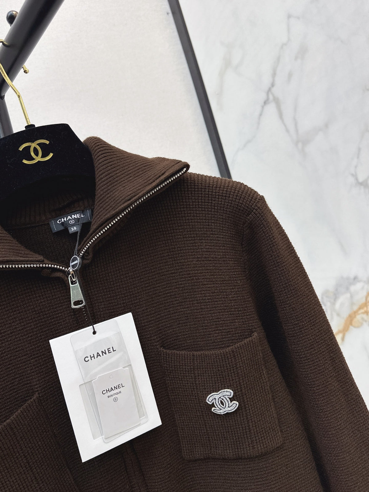 26FW New Collared Double-Zip Knit Cardigan 🤍🤎