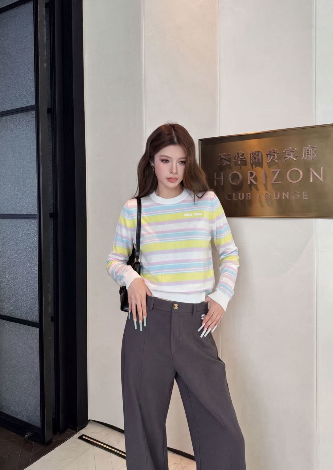 26FW New Colorful Striped Crew-Neck Sweater 🖤