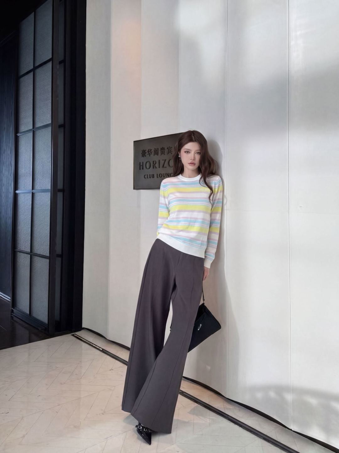 26FW New Colorful Striped Crew-Neck Sweater 🖤