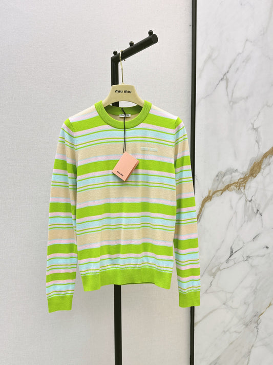 26FW New Colorful Striped Crew-Neck Sweater 🖤