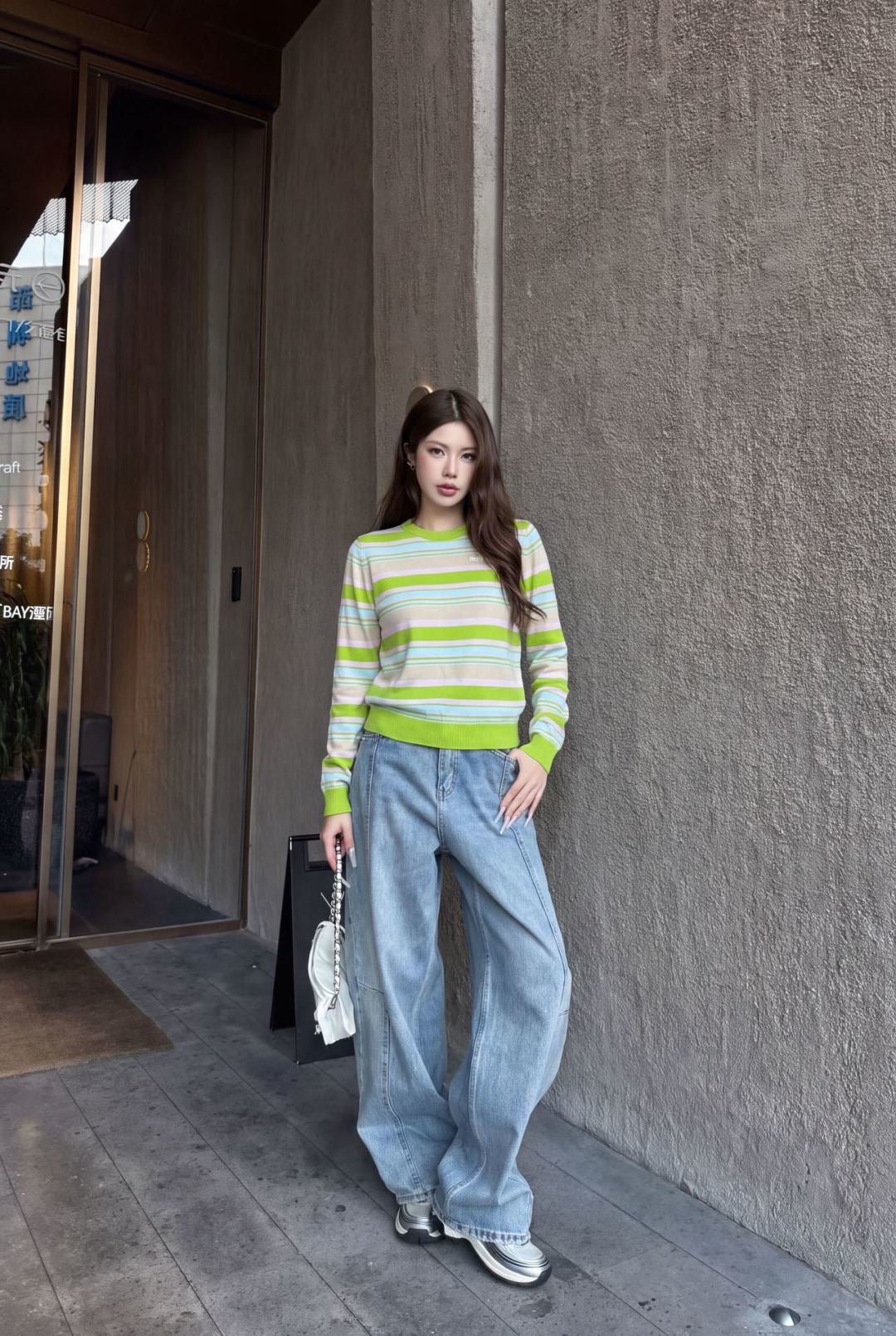 26FW New Colorful Striped Crew-Neck Sweater 🖤