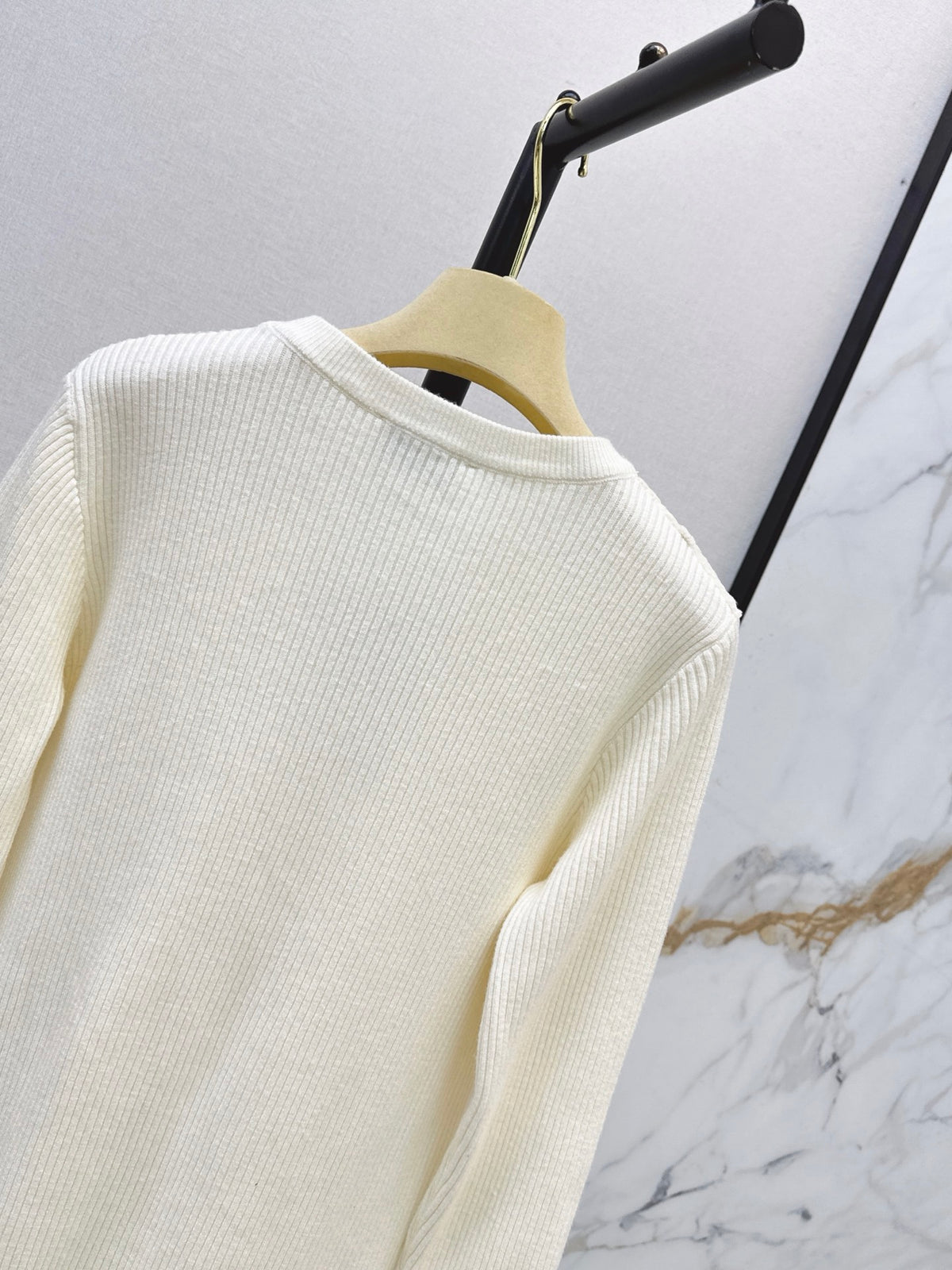 26FW New Lace-Panel Long-Sleeve Sweater 🤍🩶