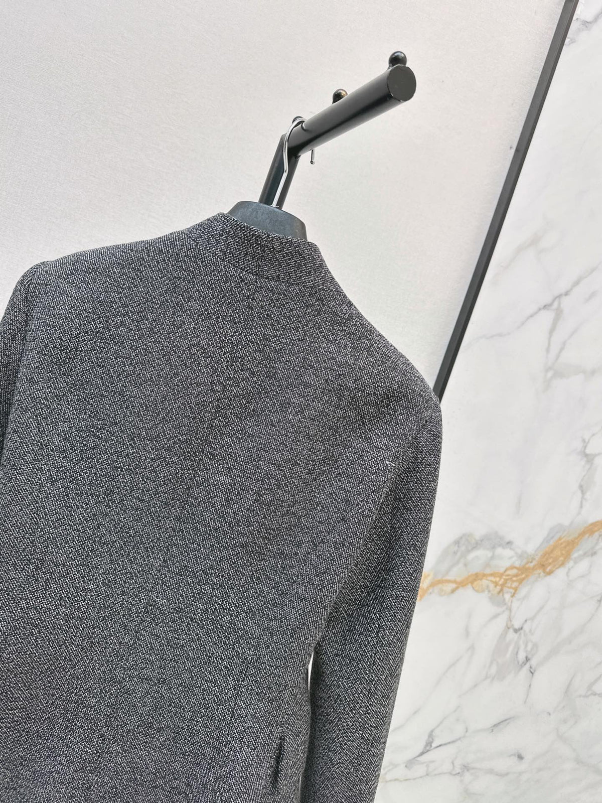 26FW New: Wool Blazer with Stand Collar and Cinched Waist 🩶