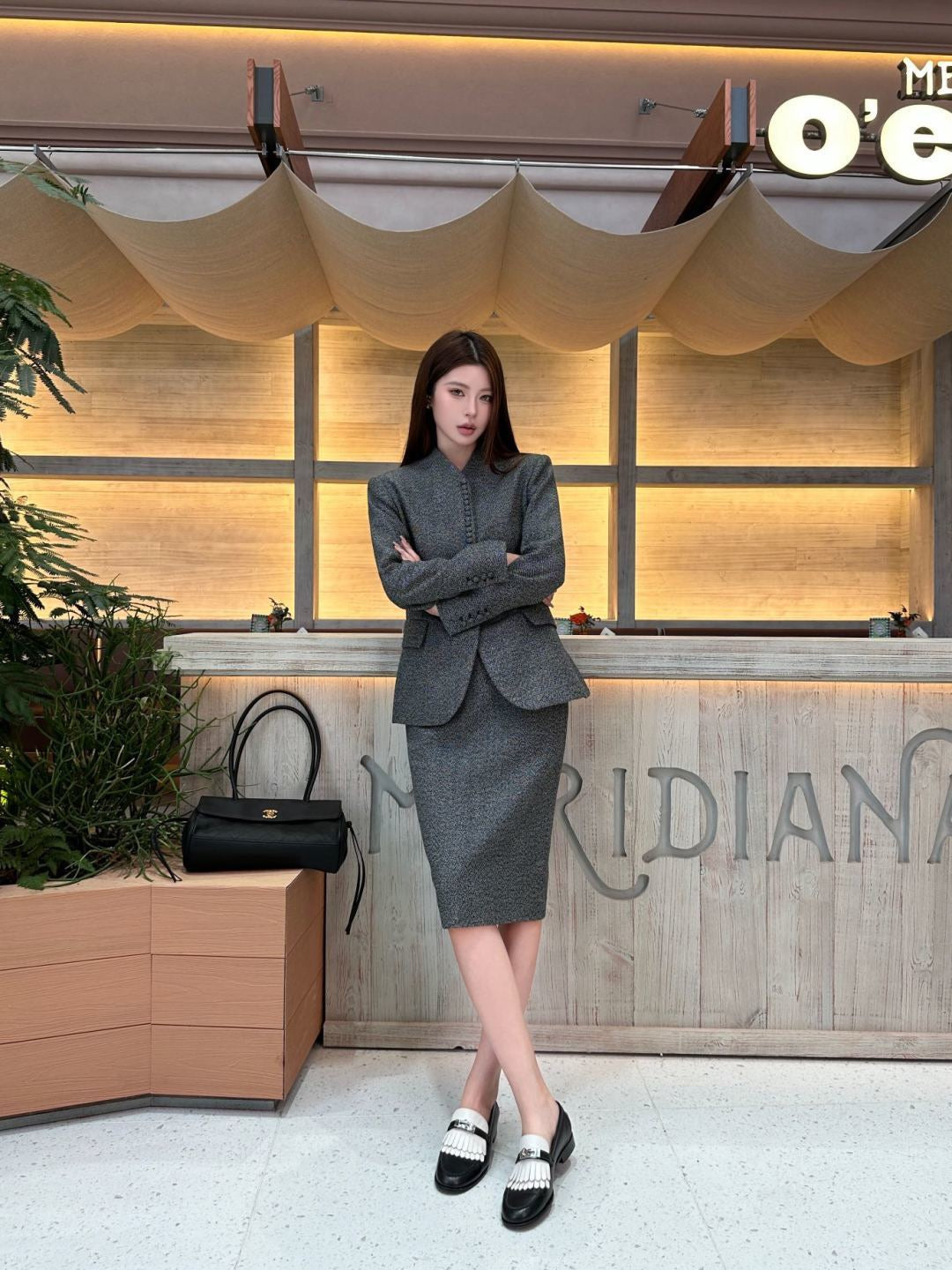 26FW New: Wool Blazer with Stand Collar and Cinched Waist 🩶