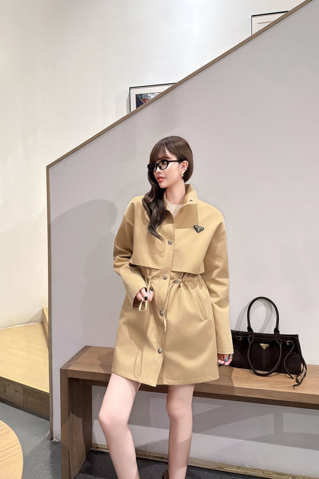 26FW New Stand-Collar Mid-Length Trench Coat 🤎
