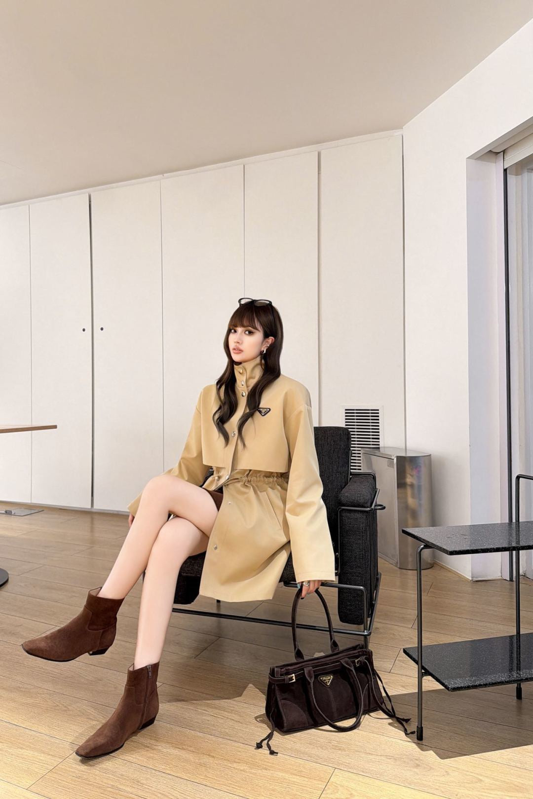26FW New Stand-Collar Mid-Length Trench Coat 🤎