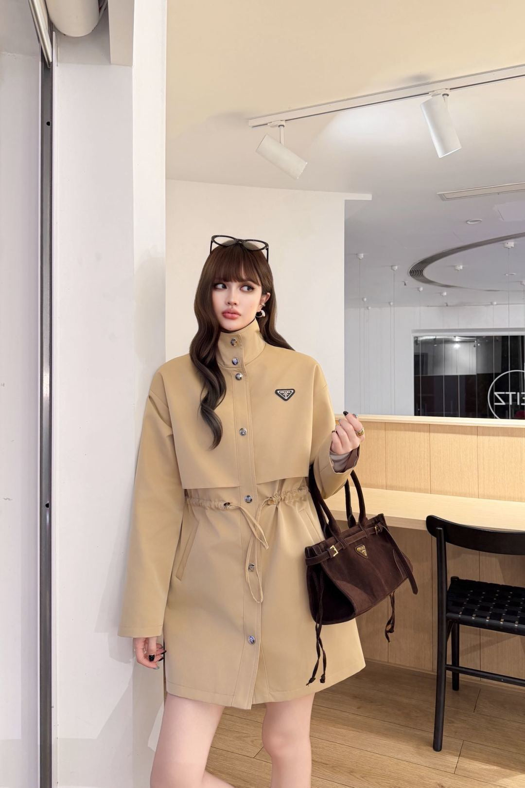26FW New Stand-Collar Mid-Length Trench Coat 🤎