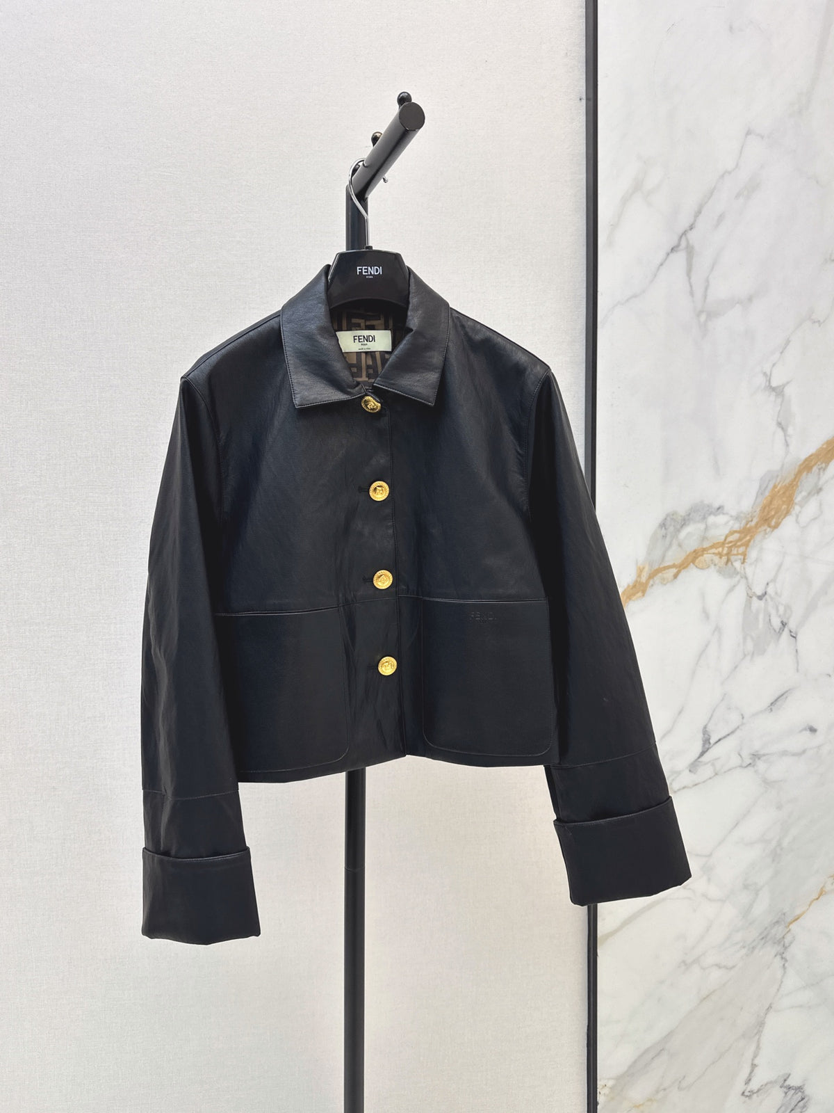 26FW New Eco-Leather Jacket with Lapel 🖤