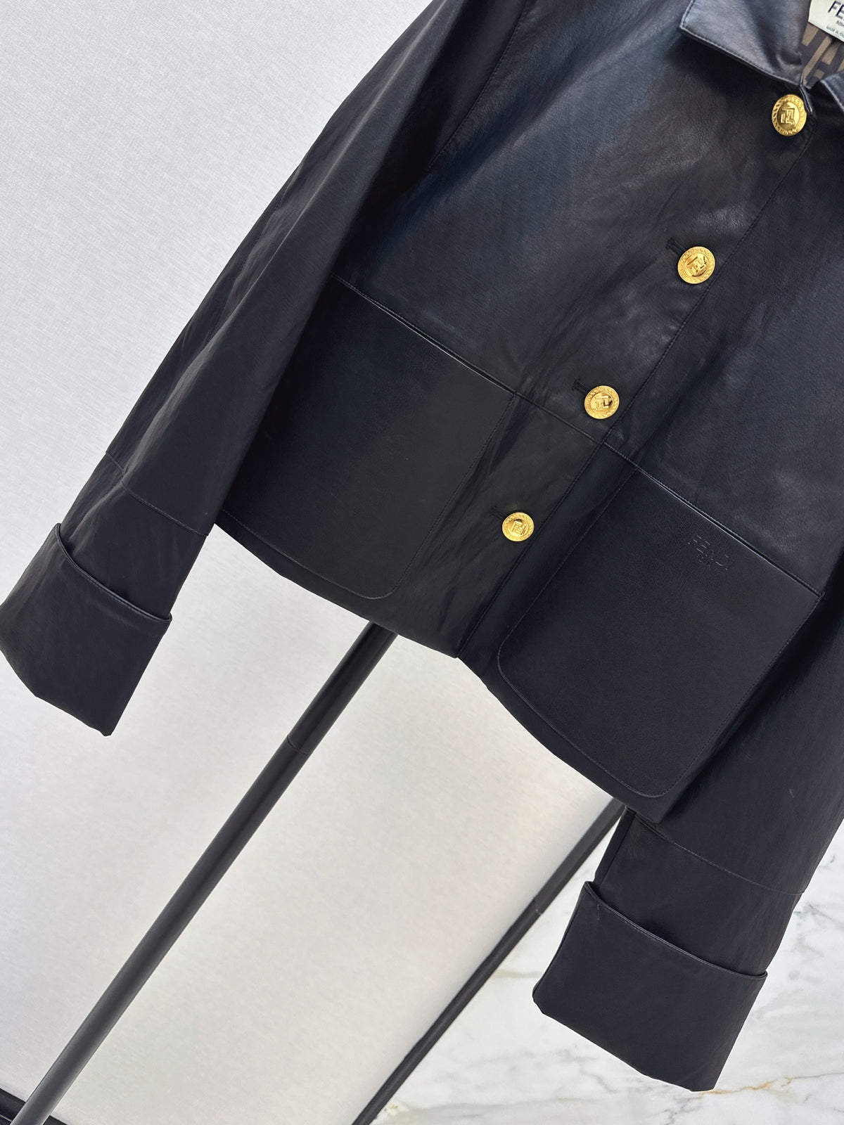 26FW New Eco-Leather Jacket with Lapel 🖤