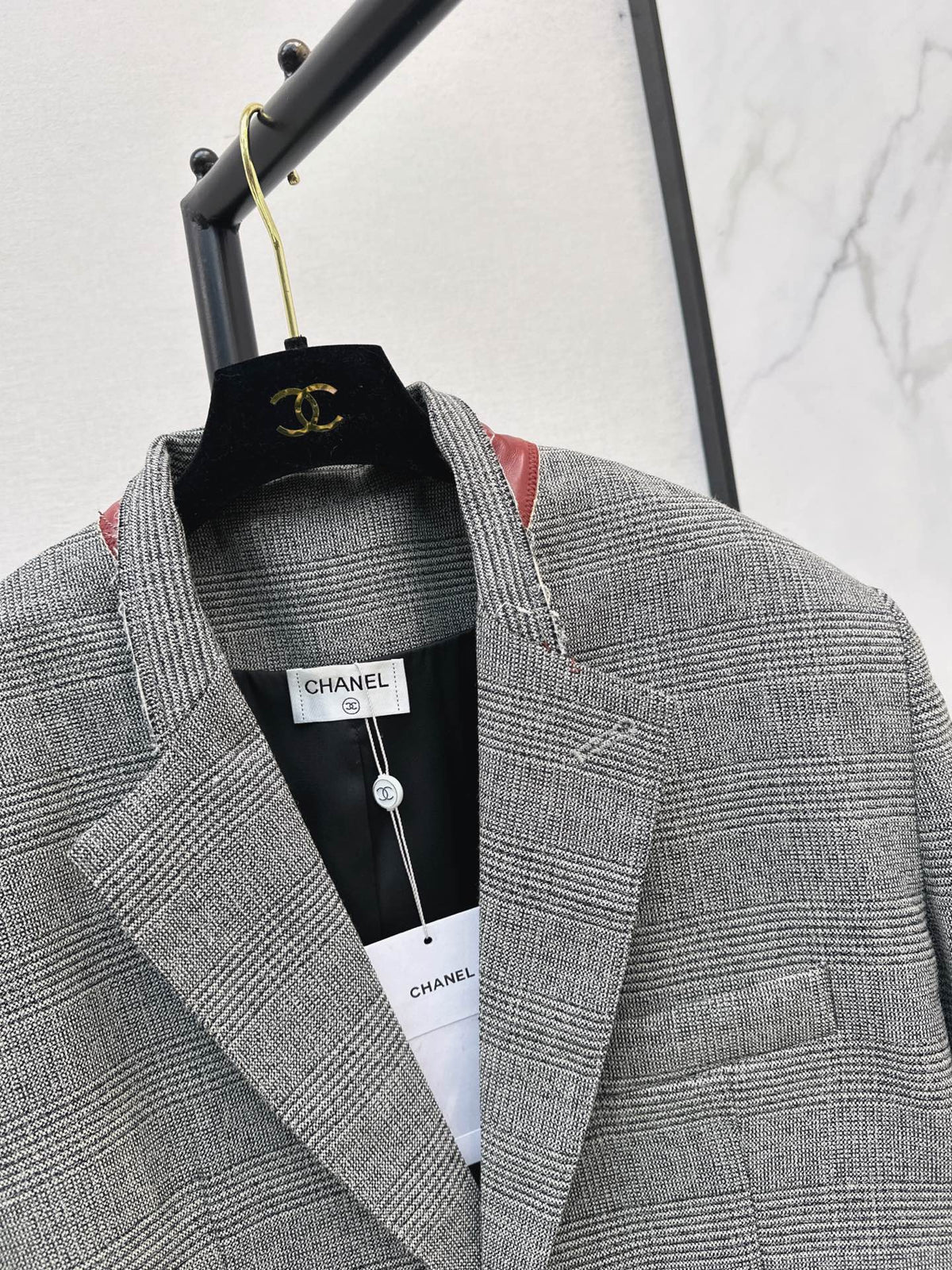 🔥Highest Quality🔥26FW New Grey Plaid Cropped Jacket 🩶