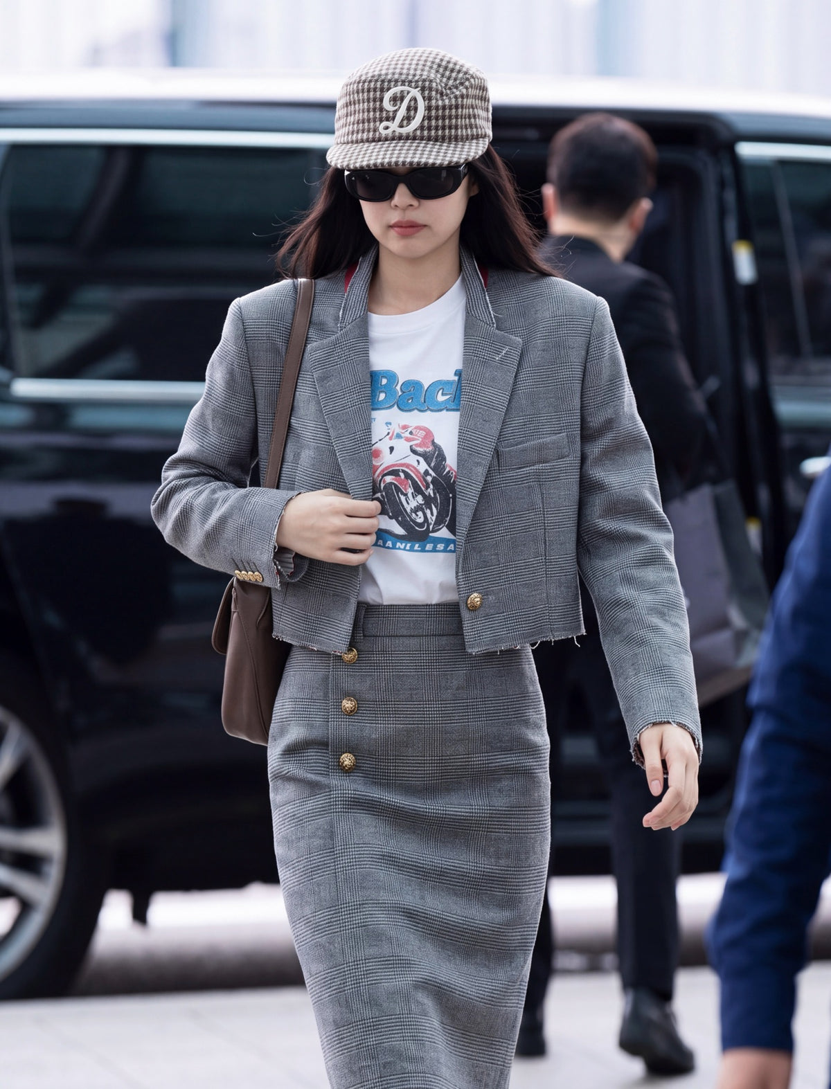 🔥Highest Quality🔥26FW New Grey Plaid Cropped Jacket 🩶