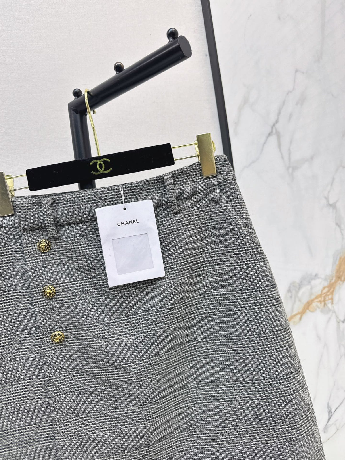 🔥Highest Quality🔥26FW New Grey Plaid High-Waisted Skirt 🩶