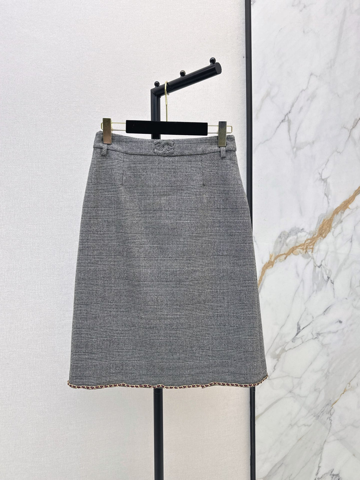 🔥Highest Quality🔥26FW New Grey Plaid High-Waisted Skirt 🩶