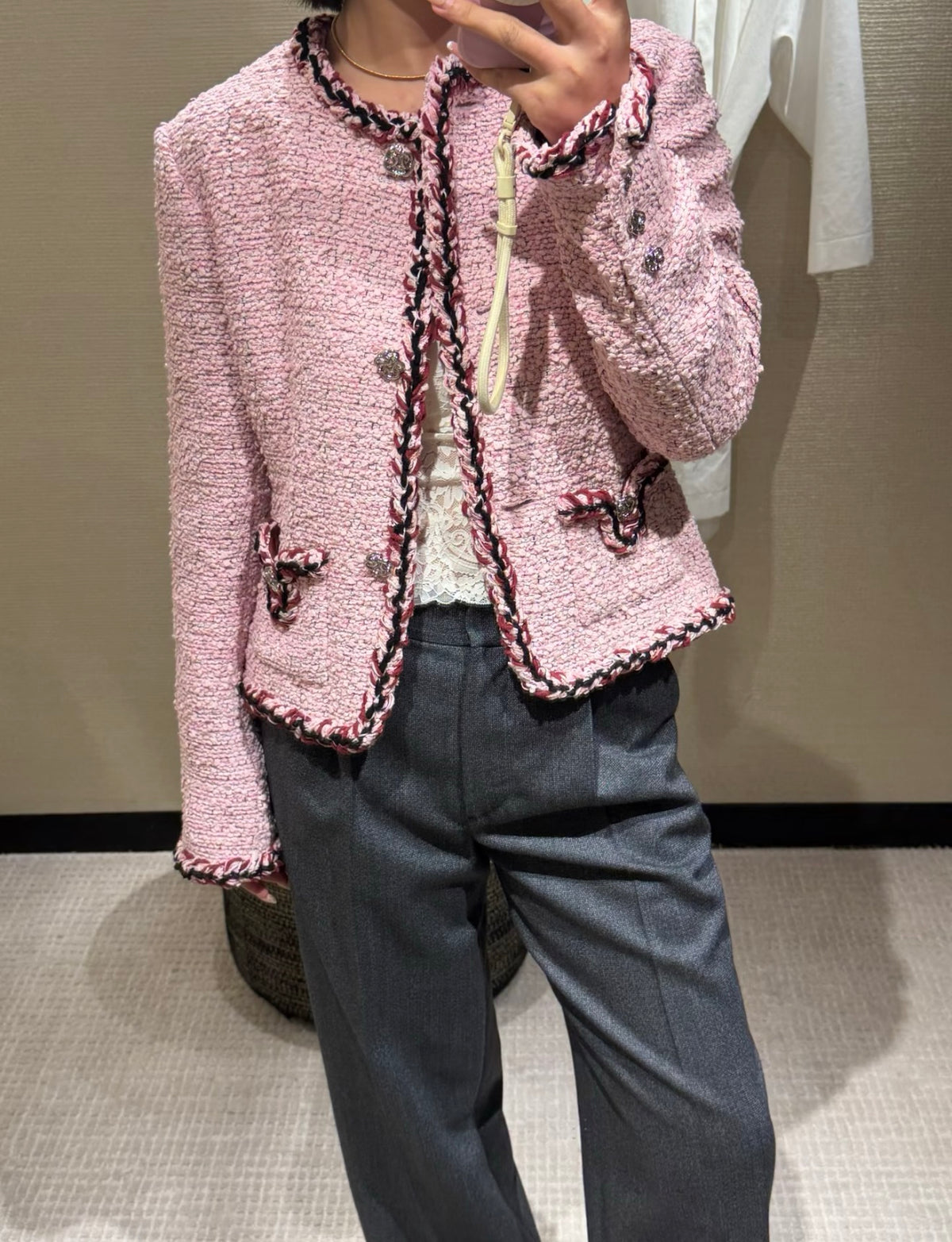 🔥Highest Quality🔥26FW New Tweed Crew-Neck Jacket 🩷