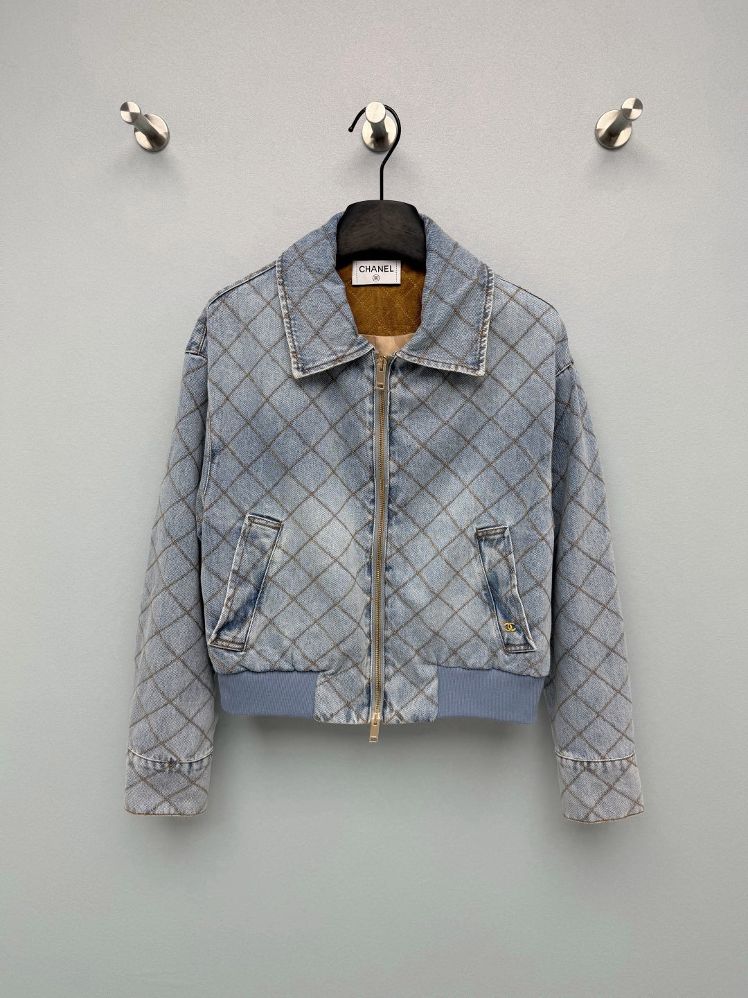 26FW New Cropped Denim Baseball Jacket 🩵