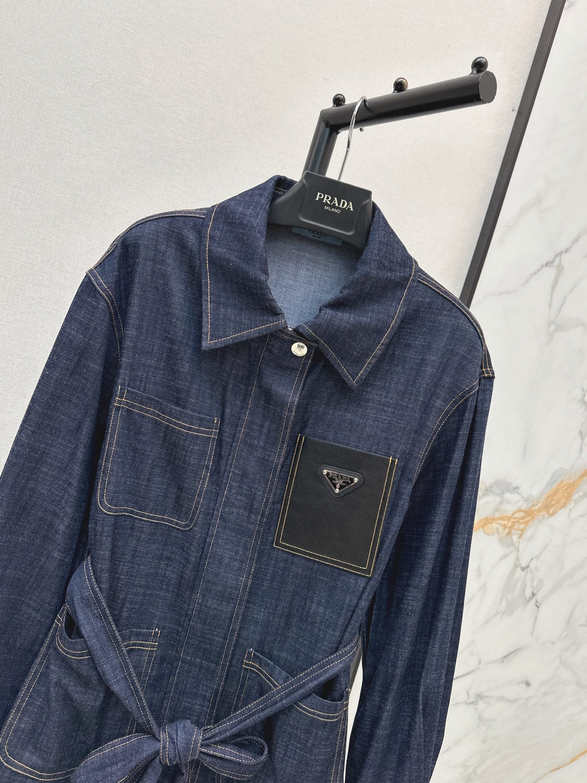 26FW New Denim Jacket with Leather Pocket Detail 🖤