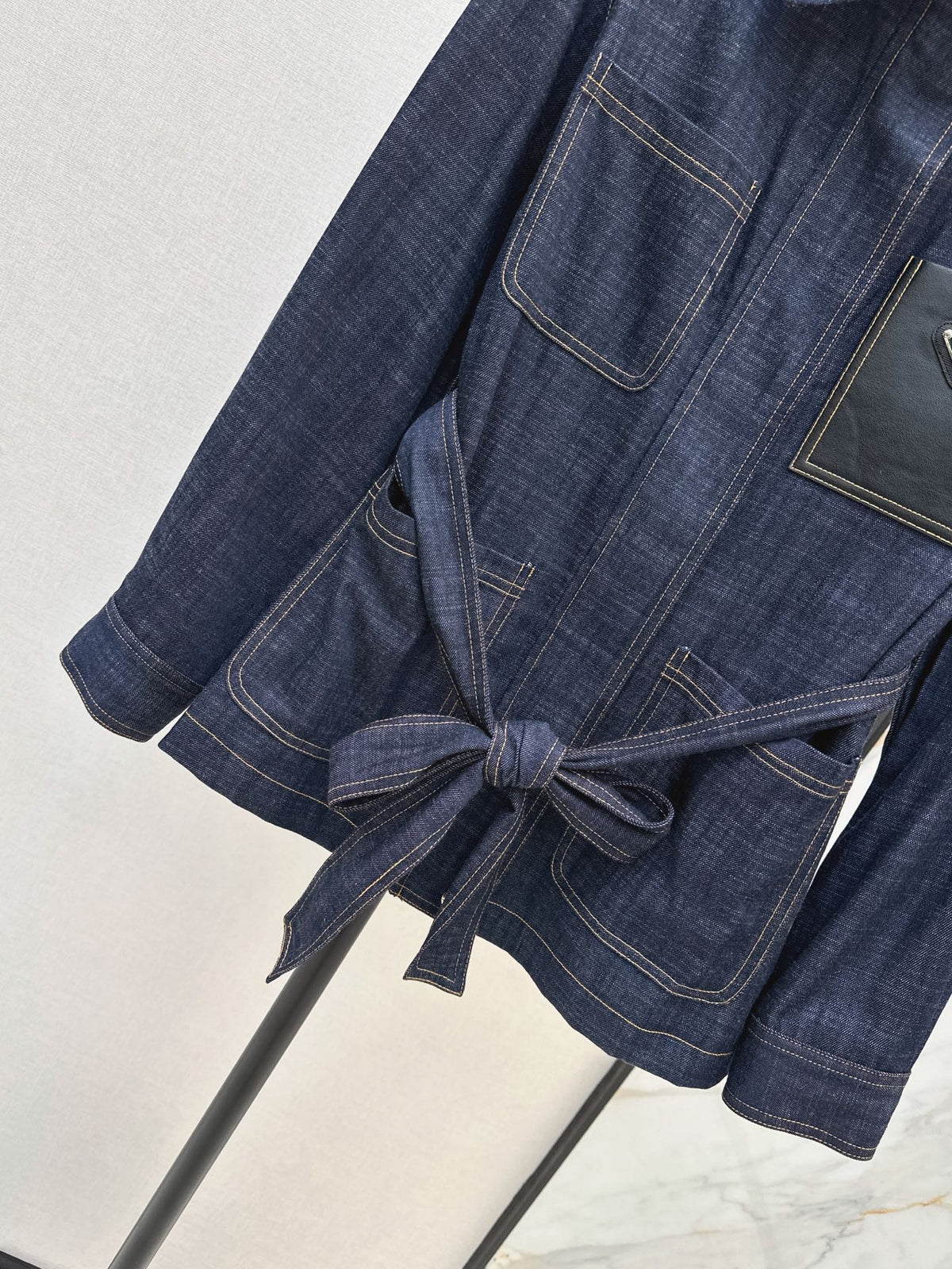 26FW New Denim Jacket with Leather Pocket Detail 🖤