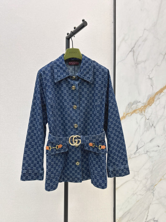 🔥Highest Quality🔥26FW New GG Jacquard Mid-Length Coat with Lapel 🩵