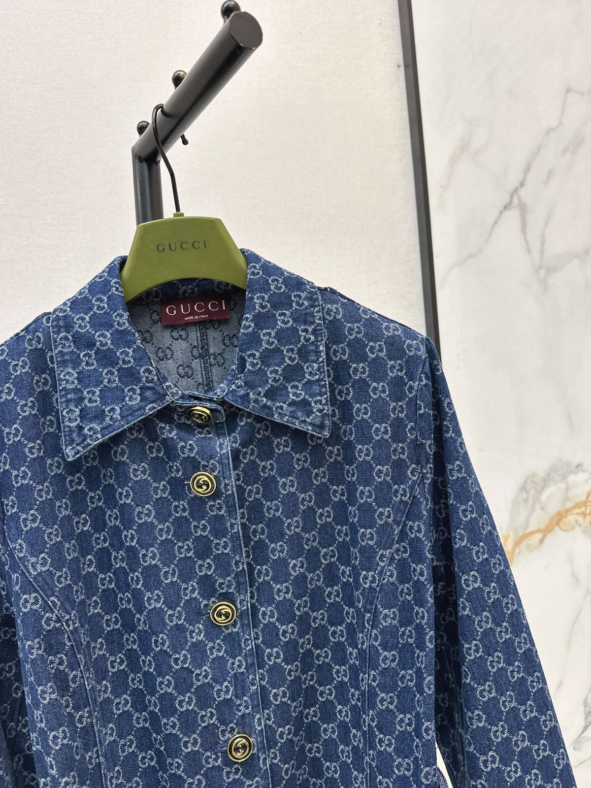 🔥Highest Quality🔥26FW New GG Jacquard Mid-Length Coat with Lapel 🩵