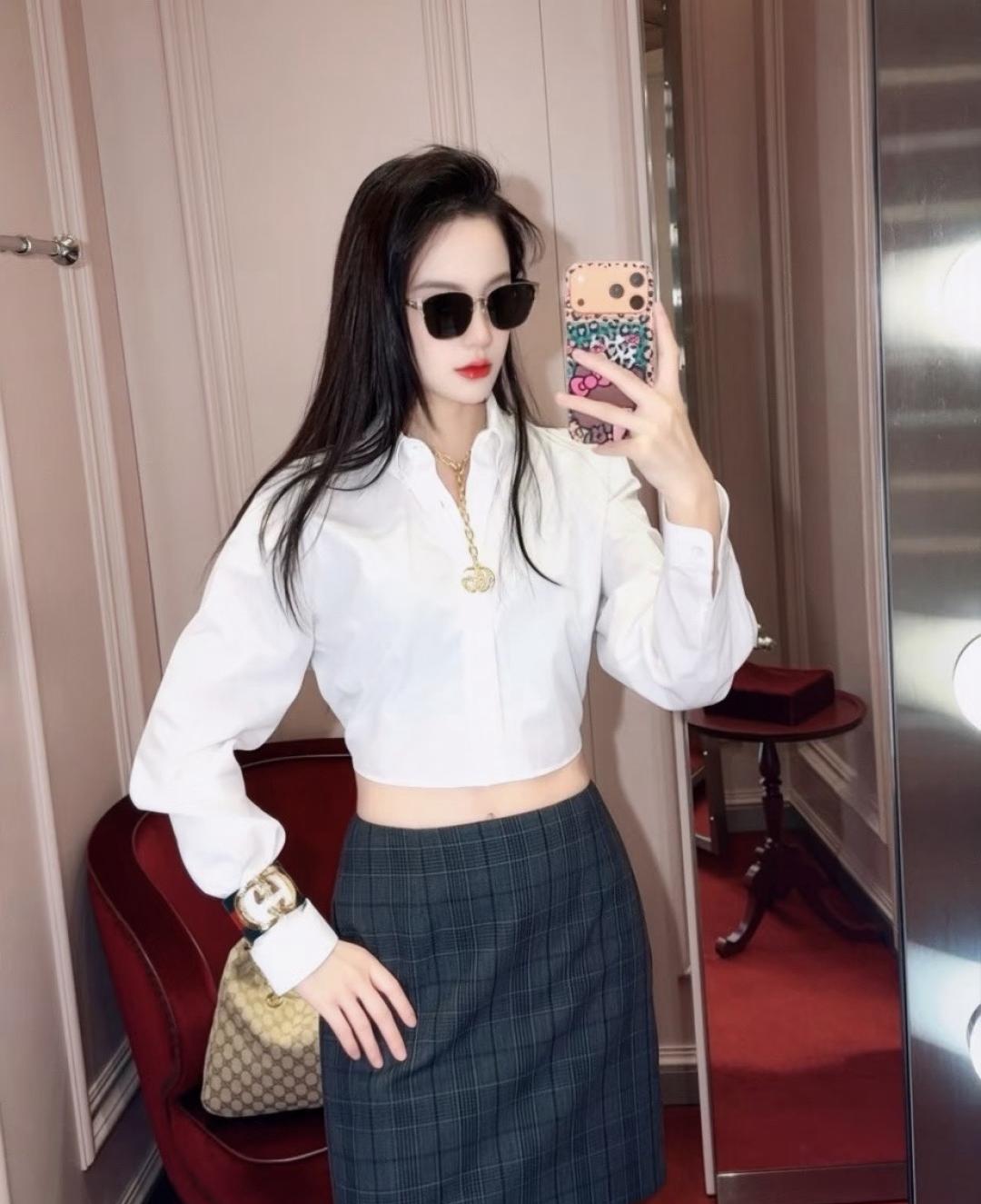26FW New Logo-Embroidered Cropped Shirt 🤍