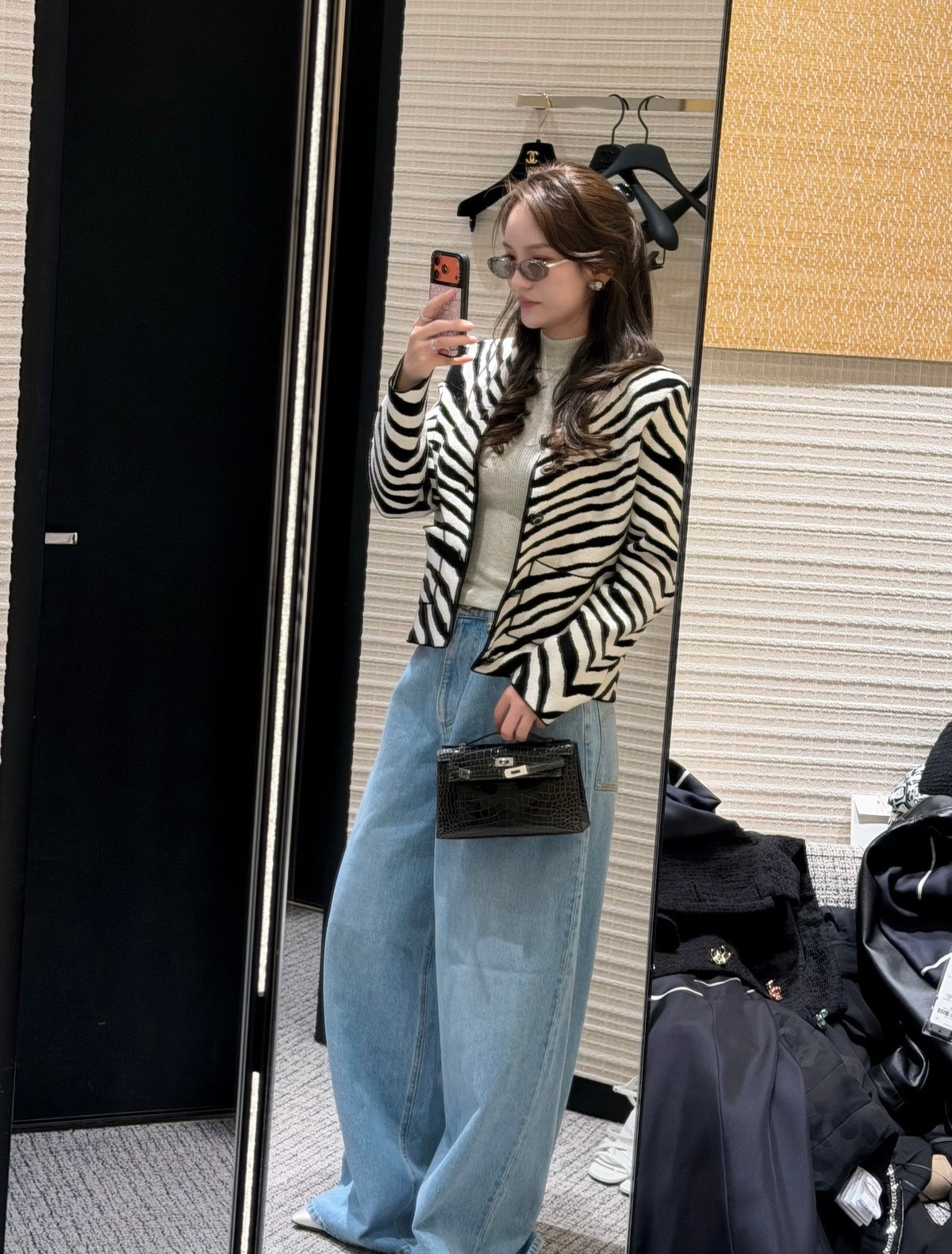 26FW New Zebra-Print Crew-Neck Cardigan 🖤