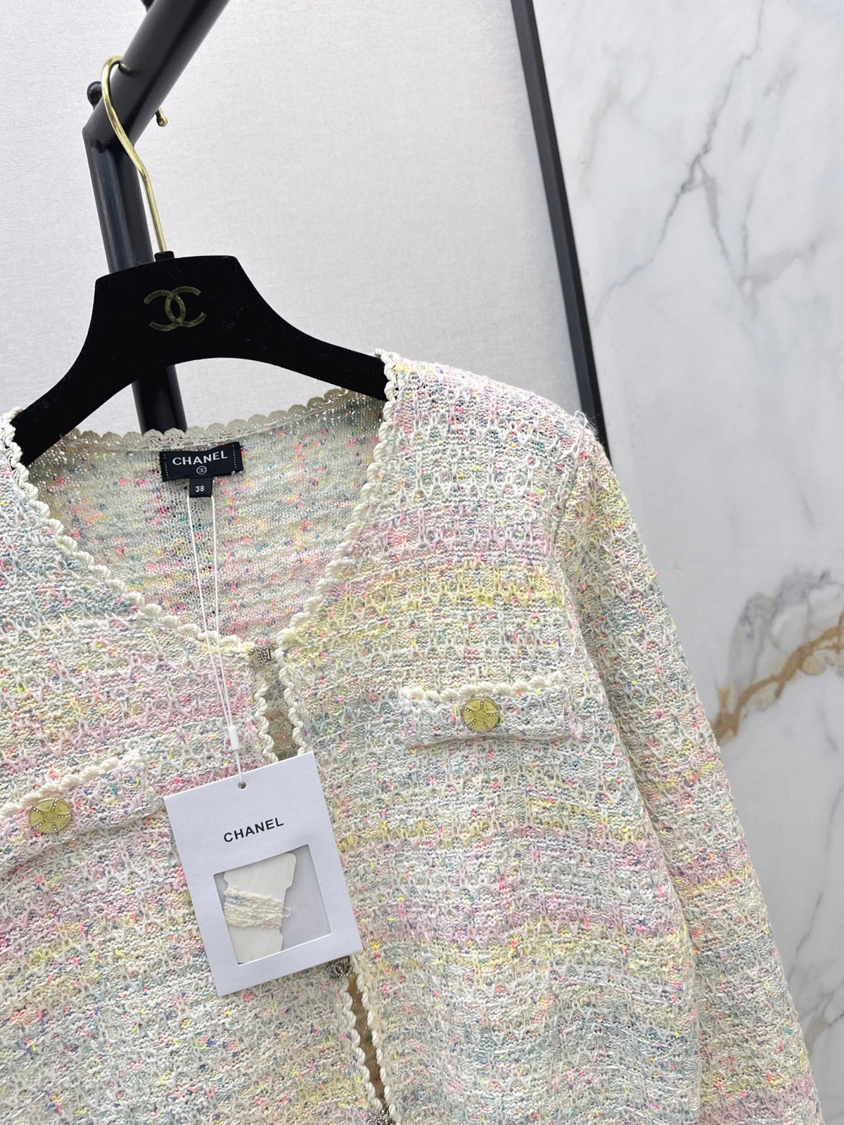 26FW New Rainbow Yarn Crew-Neck Knit Cardigan 🤍