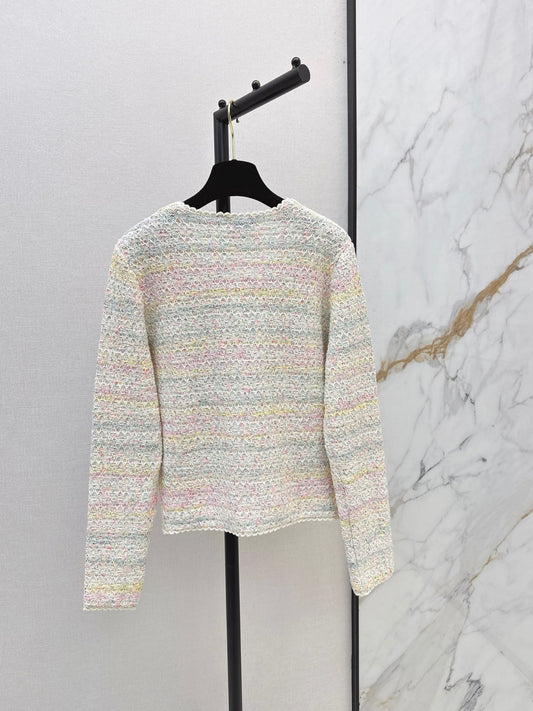 26FW New Rainbow Yarn Crew-Neck Knit Cardigan 🤍