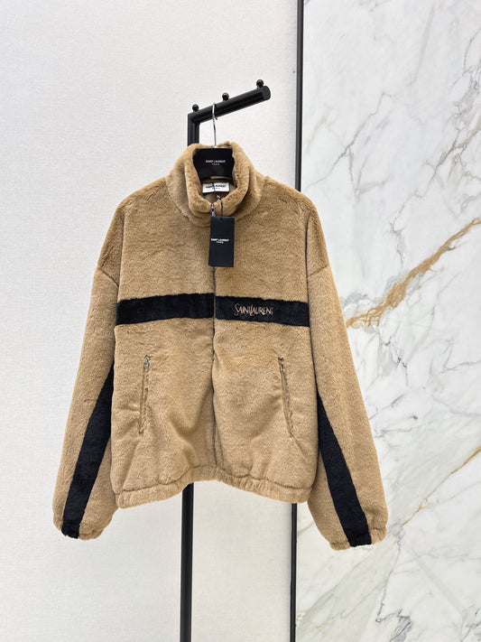26FW New Faux Fur Stand-Collar Sports Jacket 🤎🖤