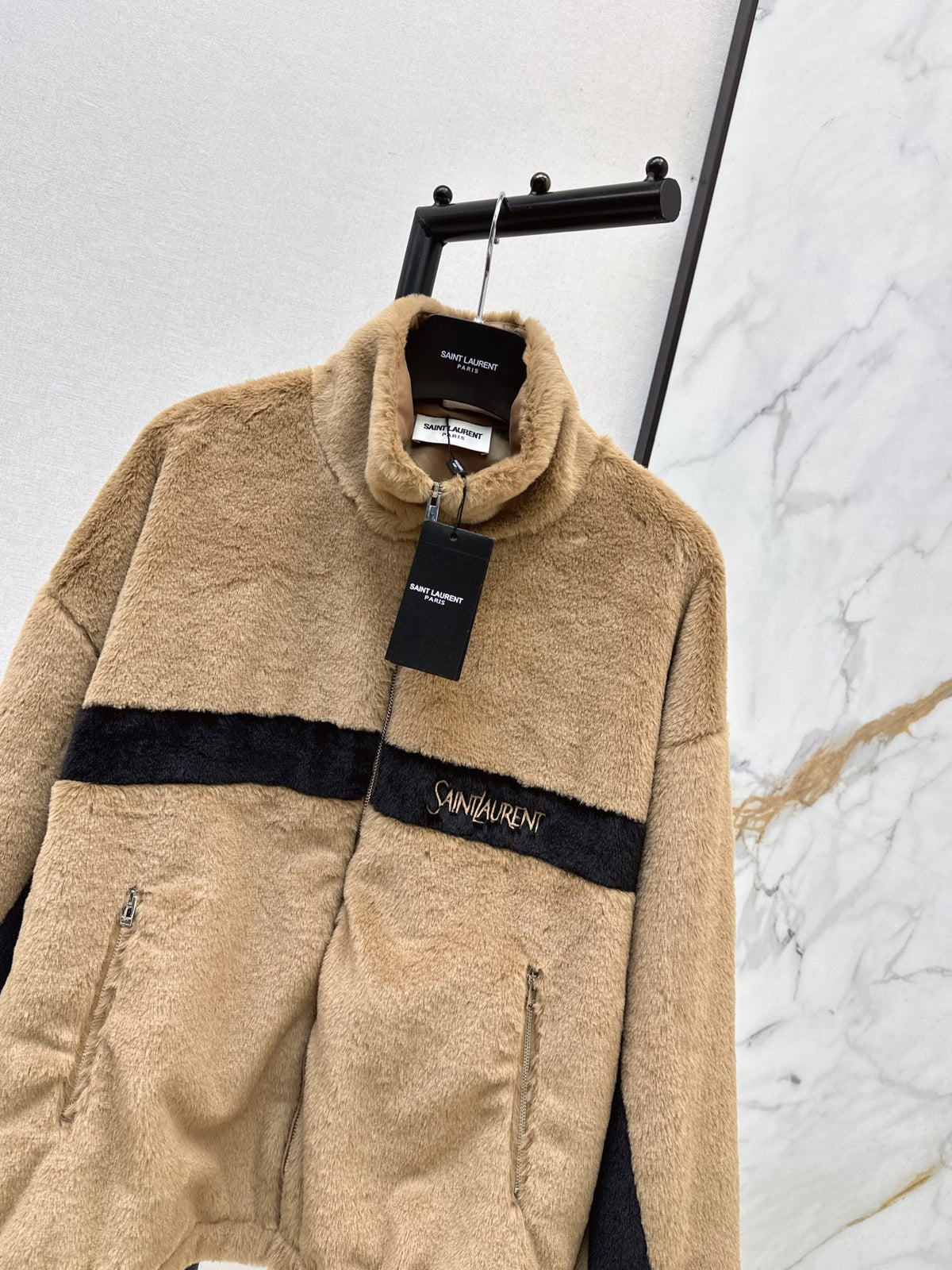26FW New Faux Fur Stand-Collar Sports Jacket 🤎🖤