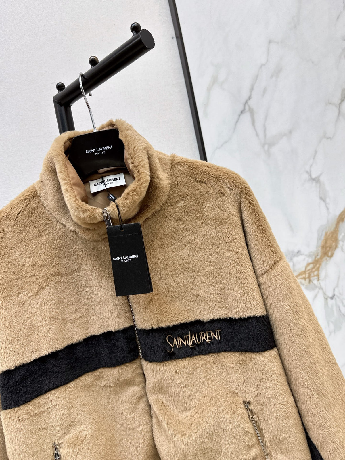 26FW New Faux Fur Stand-Collar Sports Jacket 🤎🖤