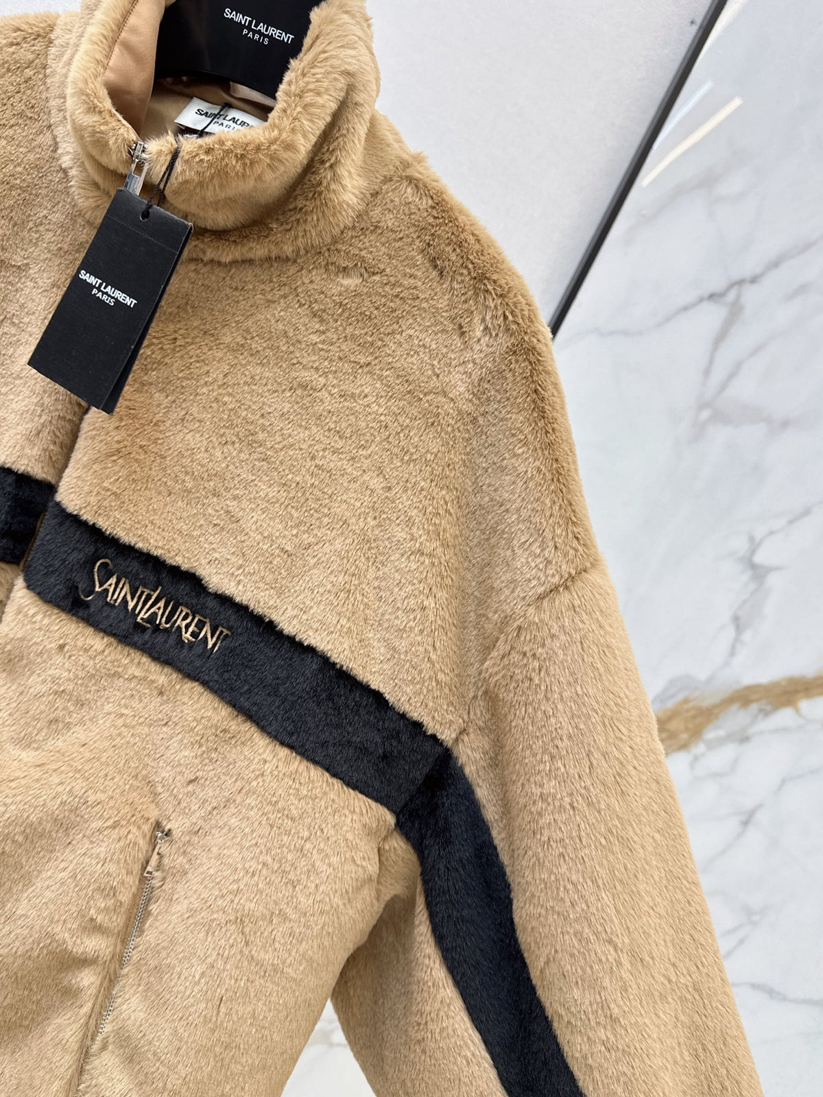 26FW New Faux Fur Stand-Collar Sports Jacket 🤎🖤