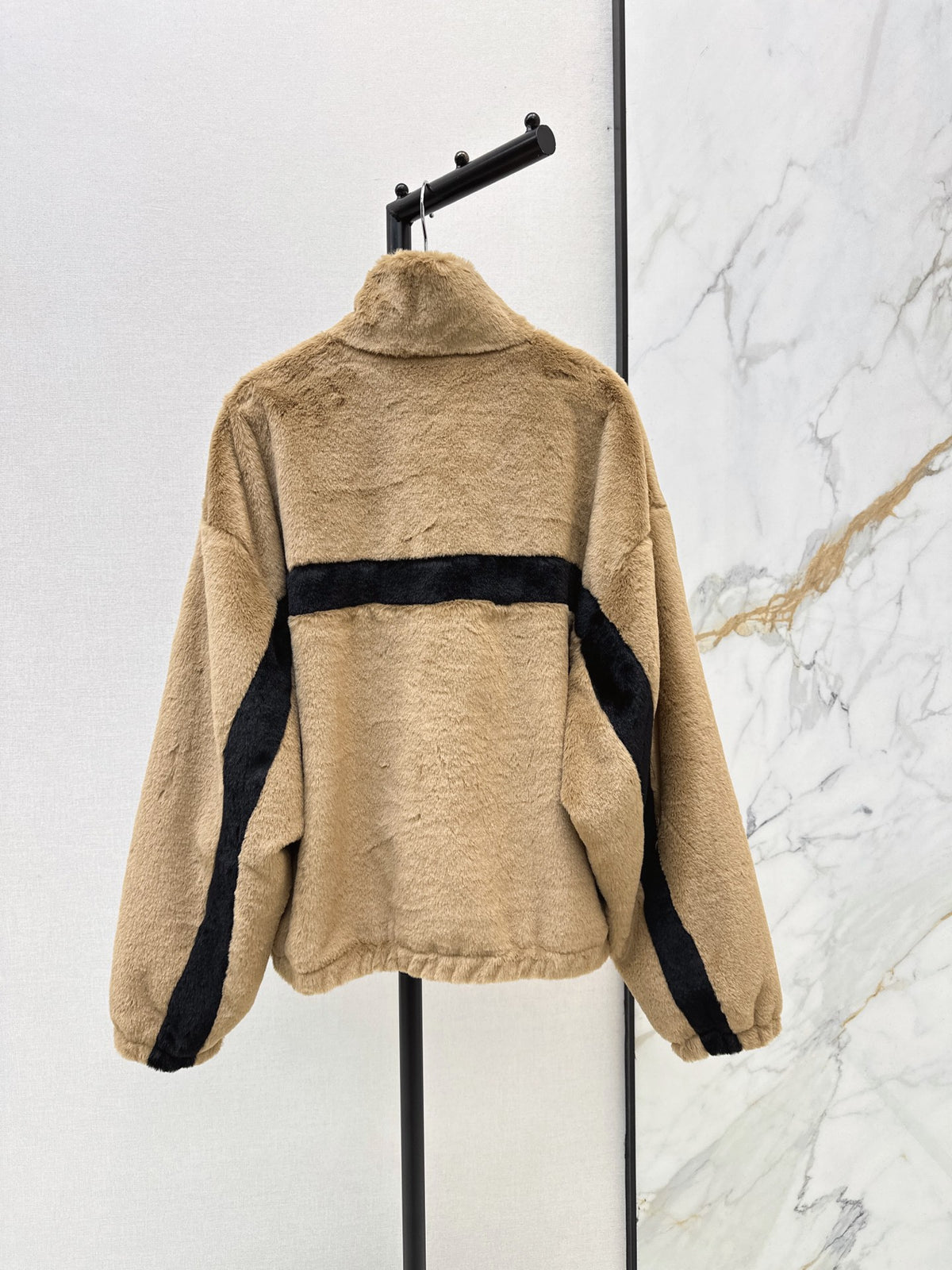 26FW New Faux Fur Stand-Collar Sports Jacket 🤎🖤