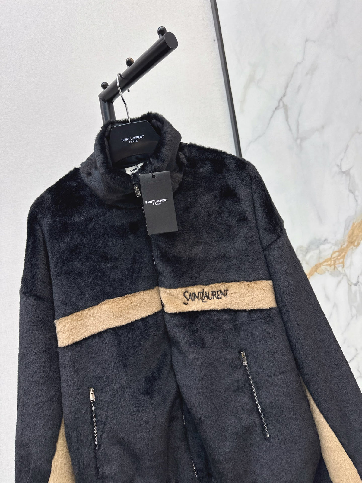 26FW New Faux Fur Stand-Collar Sports Jacket 🤎🖤