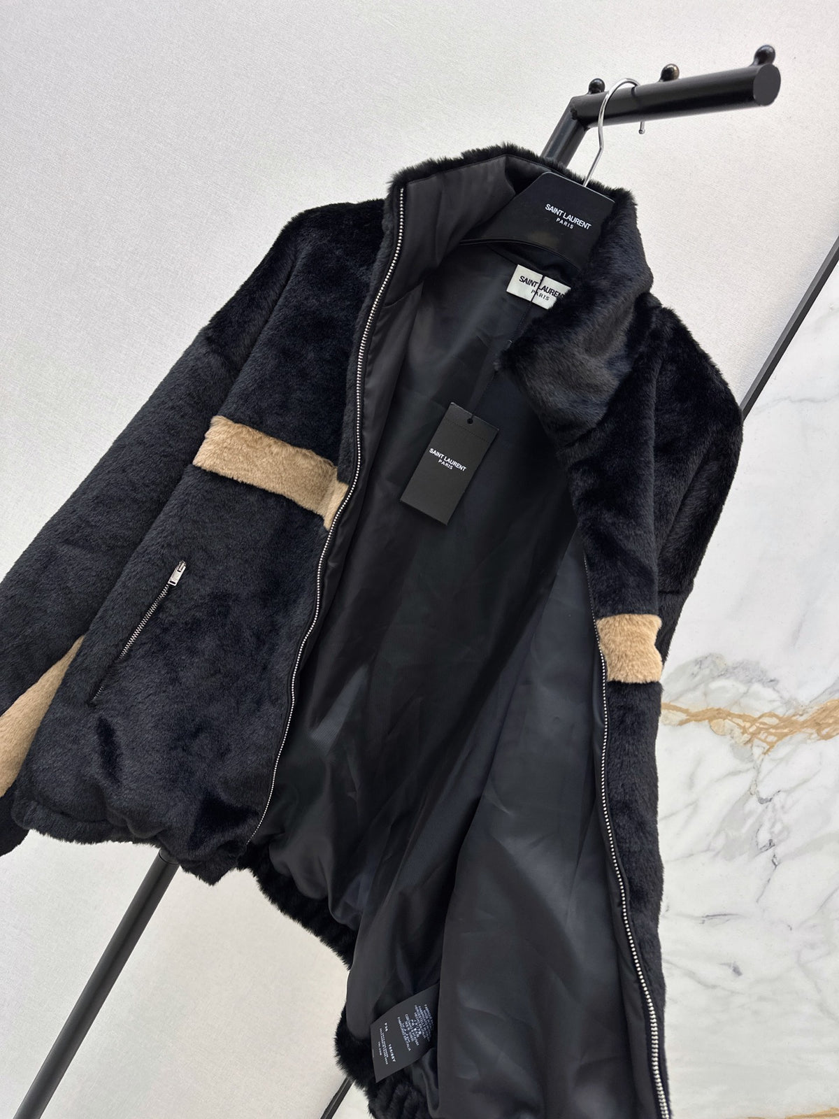 26FW New Faux Fur Stand-Collar Sports Jacket 🤎🖤