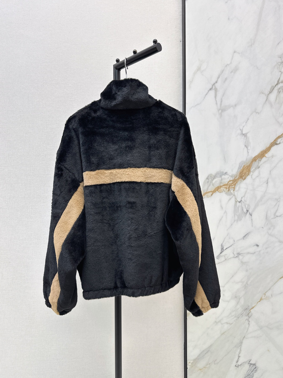 26FW New Faux Fur Stand-Collar Sports Jacket 🤎🖤