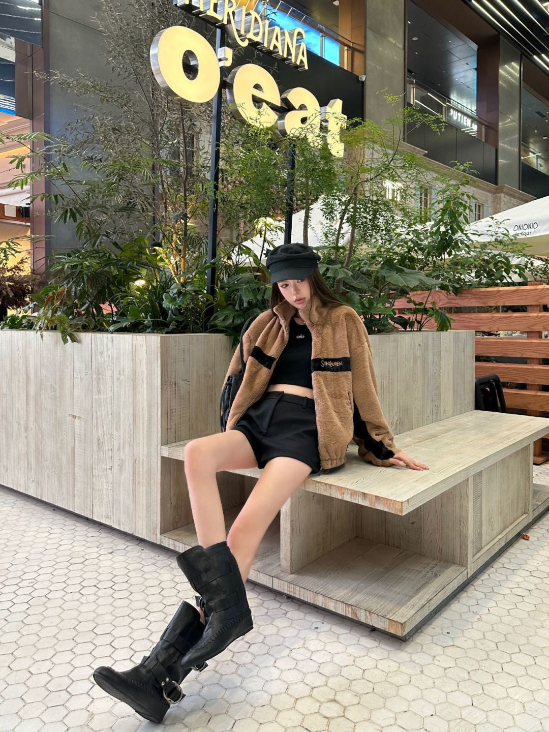 26FW New Faux Fur Stand-Collar Sports Jacket 🤎🖤