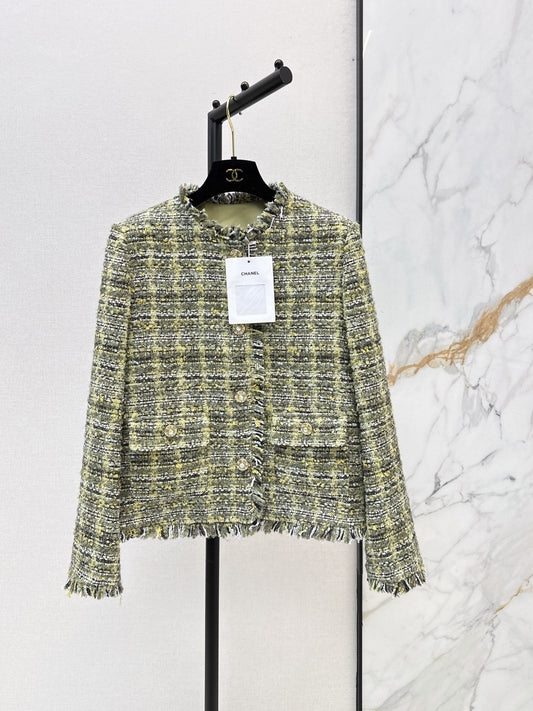 26FW New Woven Jacket with Fringed Edges 💚