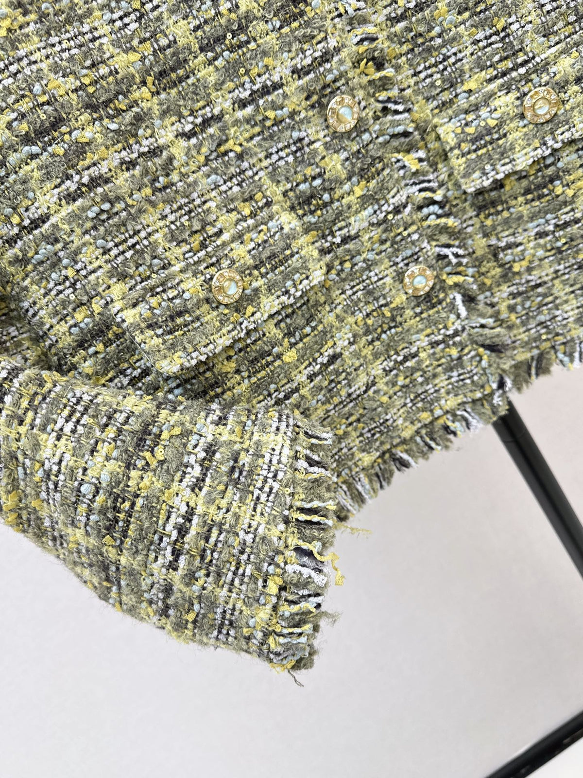 26FW New Woven Jacket with Fringed Edges 💚