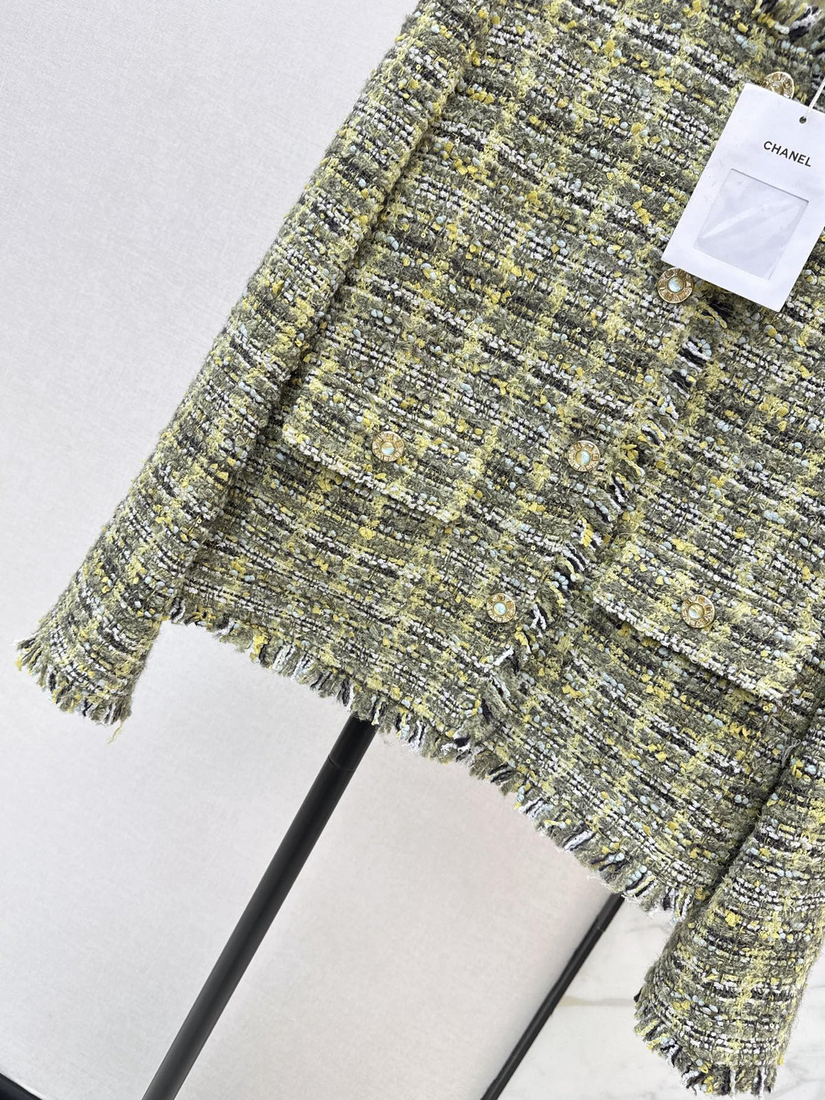 26FW New Woven Jacket with Fringed Edges 💚